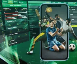 imagem dos jogadores de futebol jogando exibida no celular